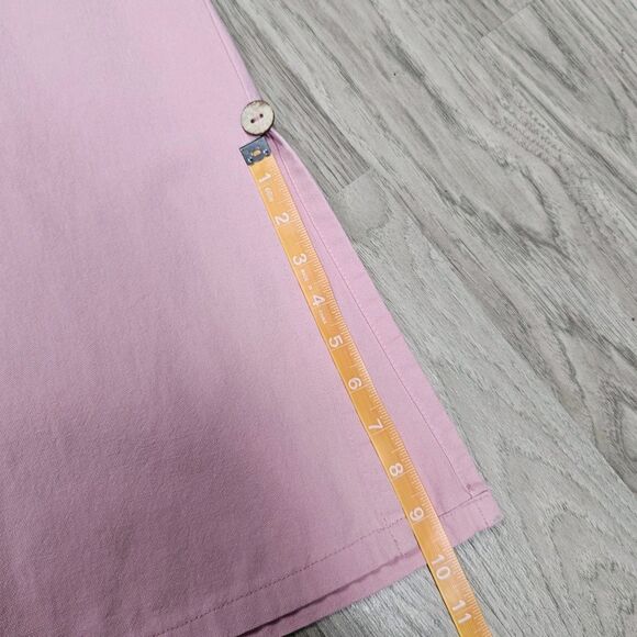 Vintage 90's Pink Cotton Jumper Dress Gardencore Cottagecore M-L Shift Lagenlook - Picture 5 of 6